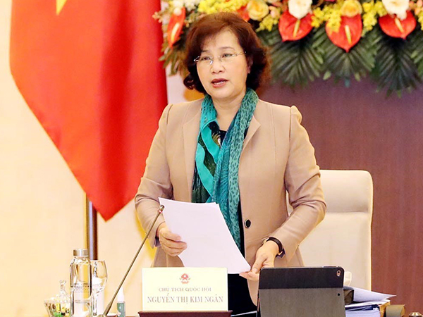 Chủ tịch Quốc hội Nguyễn Thị Kim Ngân phát biểu khai mạc Phiên họp thứ 43 của Ủy ban Thường vụ Quốc hội. Ảnh: TRỌNG ĐỨC