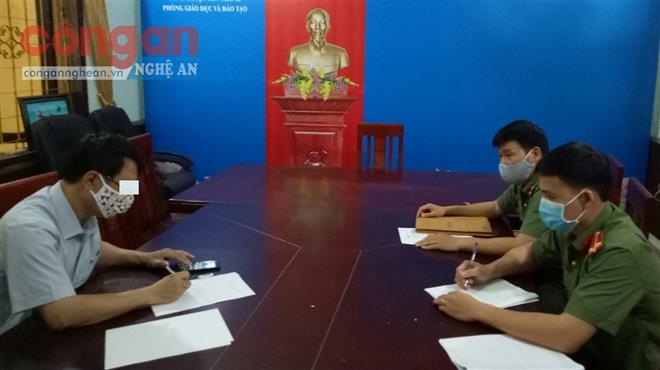 Công an huyện Yên Thành làm việc với trường hợp đăng thông tin sai sự thật trên mạng xã hội