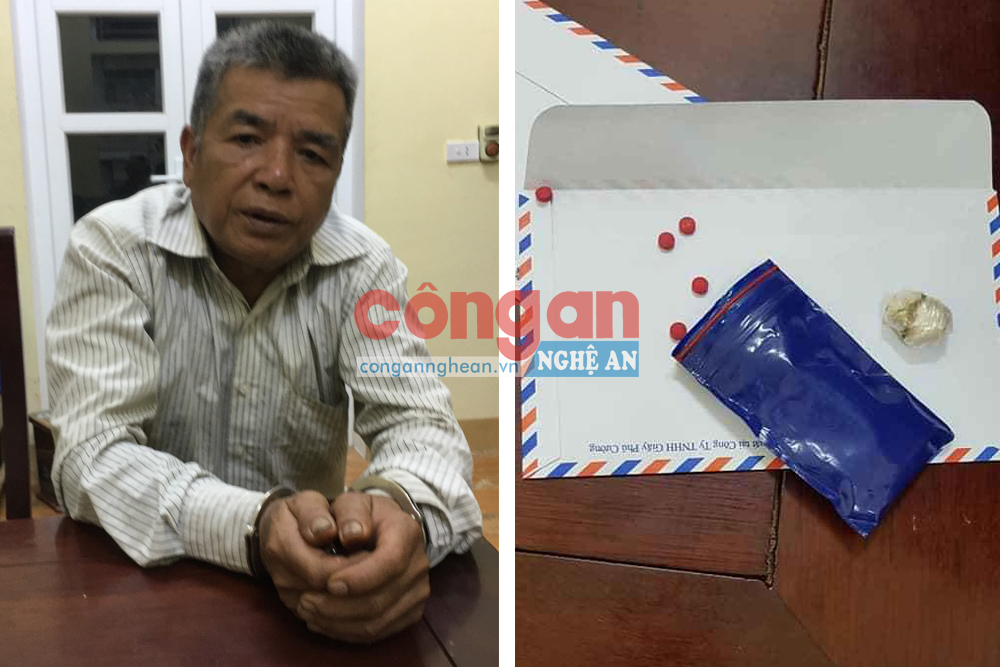 Đối tượng Lữ Văn Luận và tang vật bị thu giữ