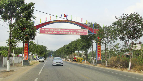 Xã Bông Trang, huyện Xuyên Mộc là một trong những địa phương đạt NTM trong năm 2020.