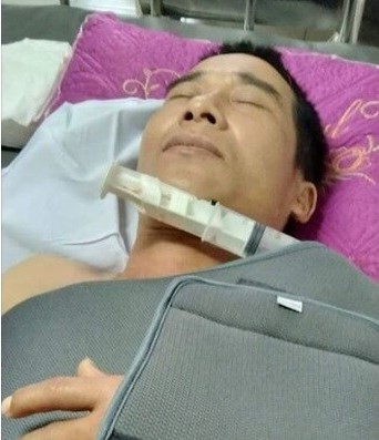 Anh  T. hiện đang được điều trị tại bệnh viện với thương tích nặng.