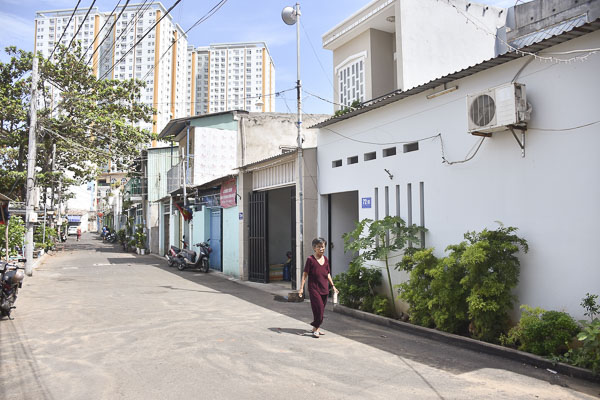 Hẻm 72, Võ Thị Sáu nơi 28 hộ dân sinh sống và đang khiếu nại về cấp giấy CNQSD đất.