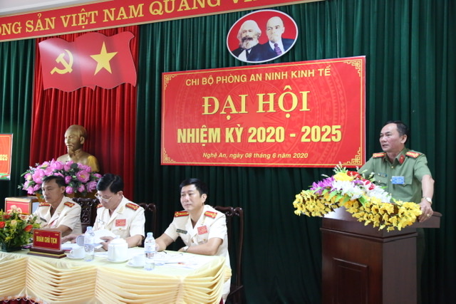 Chi bộ Phòng An ninh Kinh tế tổ chức thành công Đại hội nhiệm kì 2020-2025