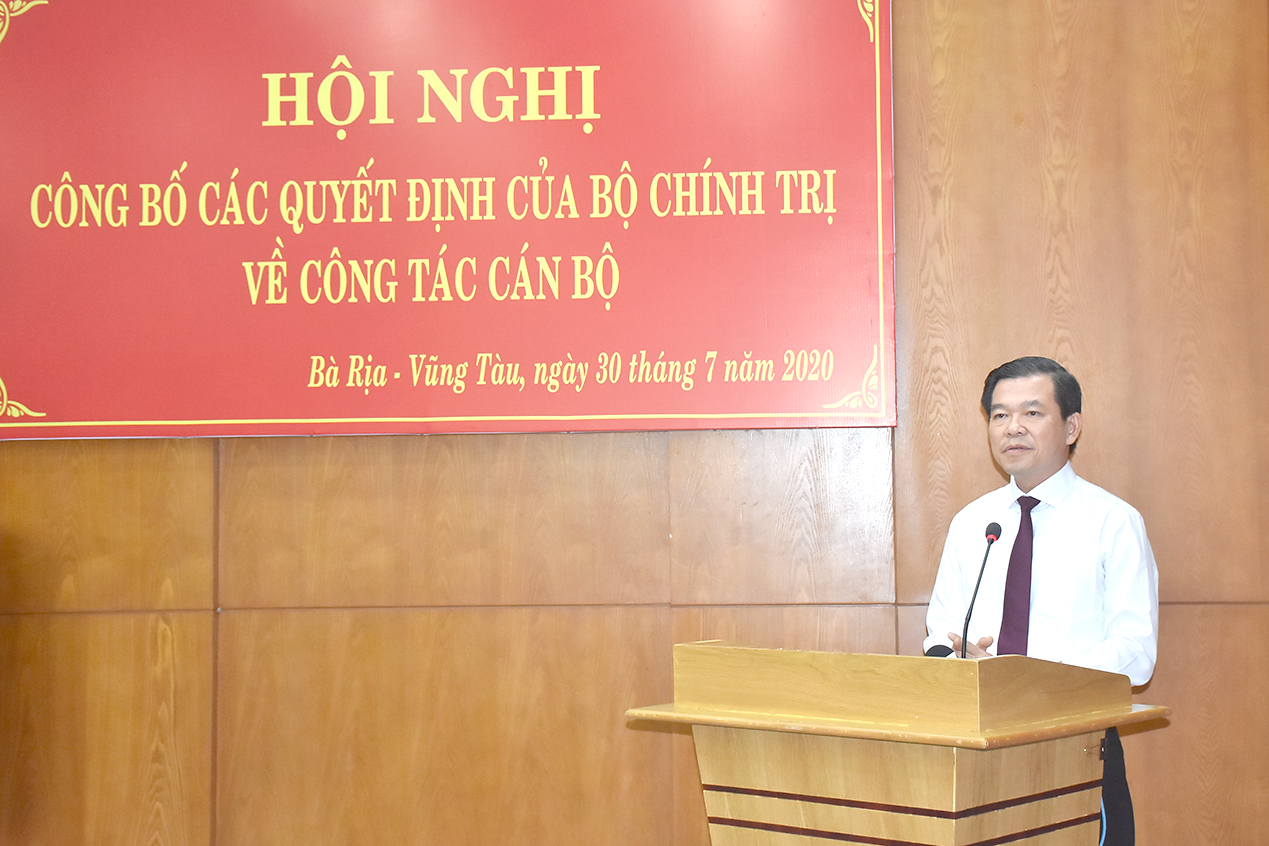 Đồng chí Nguyễn Hồng Lĩnh, Ủy viên Trung ương Đảng, Phó Trưởng Ban Dân vận Trung ương phát biểu trên cương vị mới.