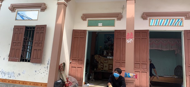 Nhà của Hoàng Văn Hùng, nơi xảy ra vụ án mạng