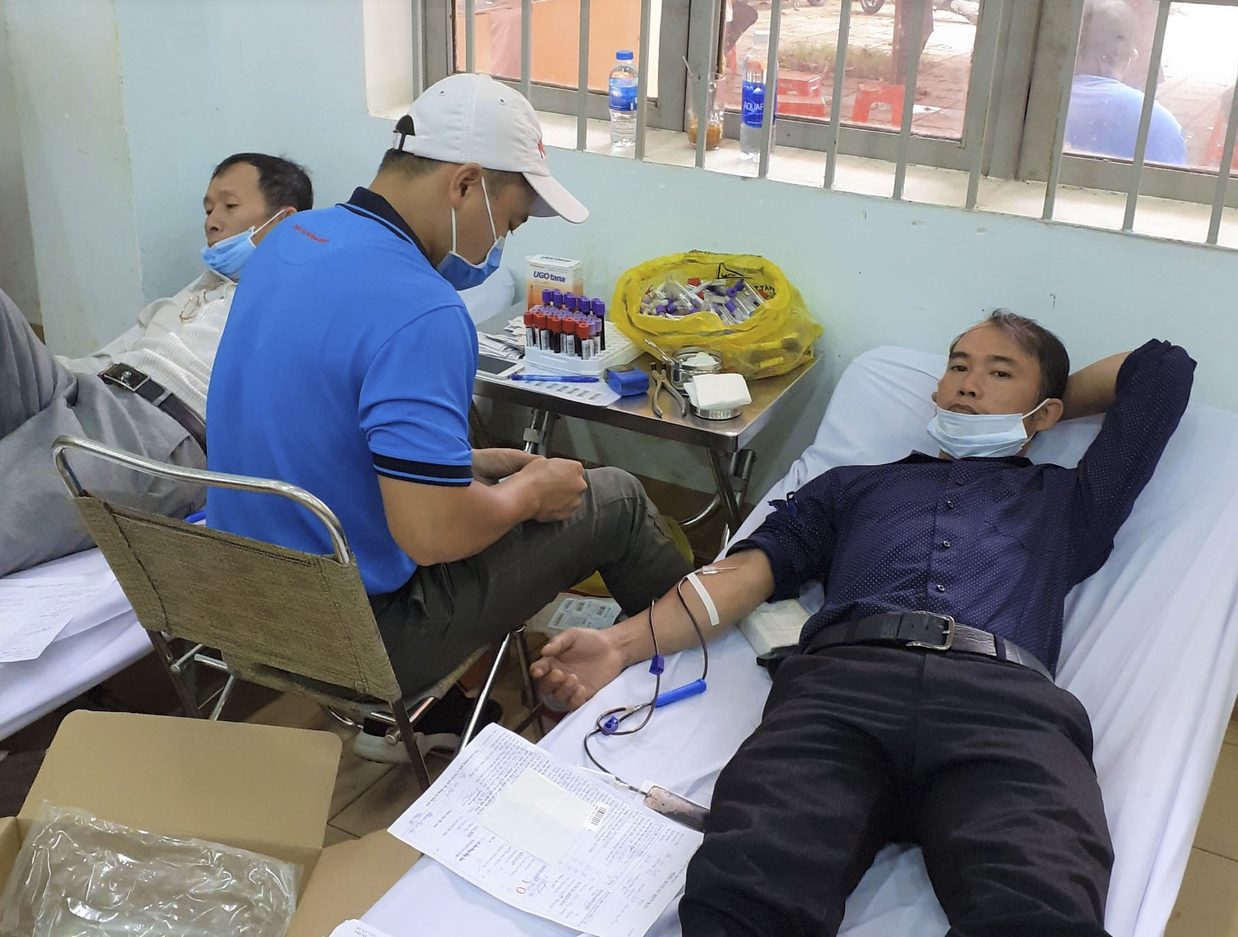 CNVC trên địa bàn huyện Châu Đức tham gia hiến máu tình nguyện.