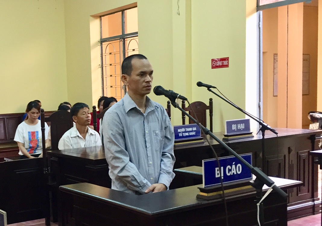 Bị cáo Nguyễn Thanh Quang tại phiên tòa.