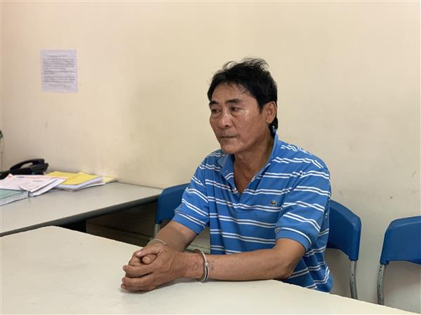 Đối tượng Tường tại cơ quan công an