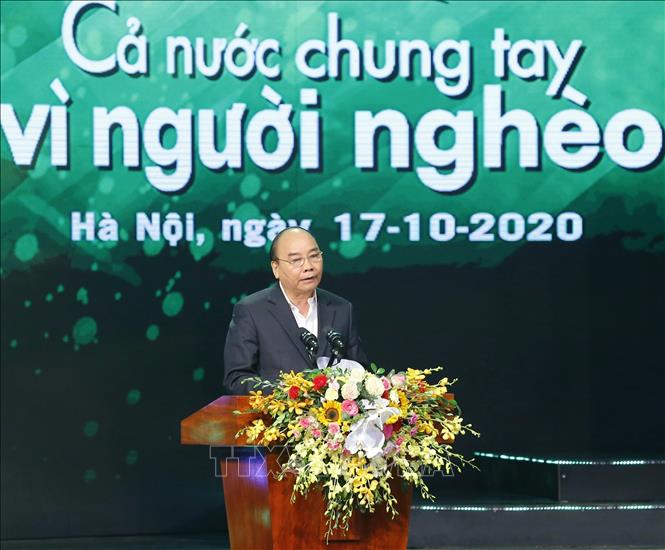 Thủ tướng Nguyễn Xuân Phúc phát biểu. Ảnh: Doãn Tấn/TTXVN