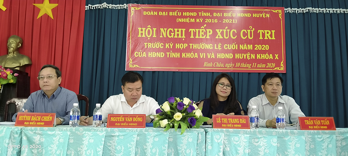 Tổ đại biểu số 11 HĐND tỉnh tiếp xúc cử tri xã Bình Châu (huyện Xuyên Mộc). Ảnh THANH HỒNG