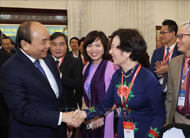 Thủ tướng Nguyễn Xuân Phúc và các đại biểu dự Đại hội. Ảnh: Thống Nhất/TTXVN