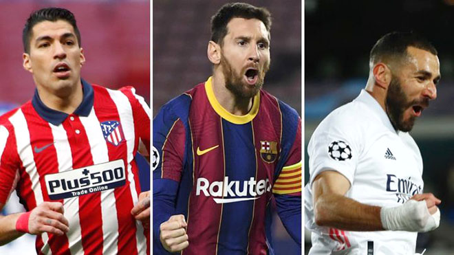 Những “lão tướng” như Suarez, Messi,  Benzema đang định hình cuộc đua vô địch La Liga.
