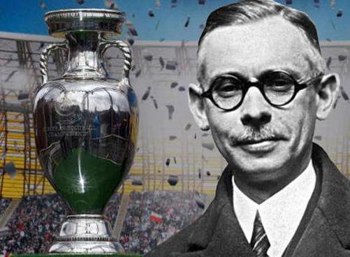 Henry Delaunay và chiếc cúp vô địch mang tên người cha đẻ ra giải đấu EURO.