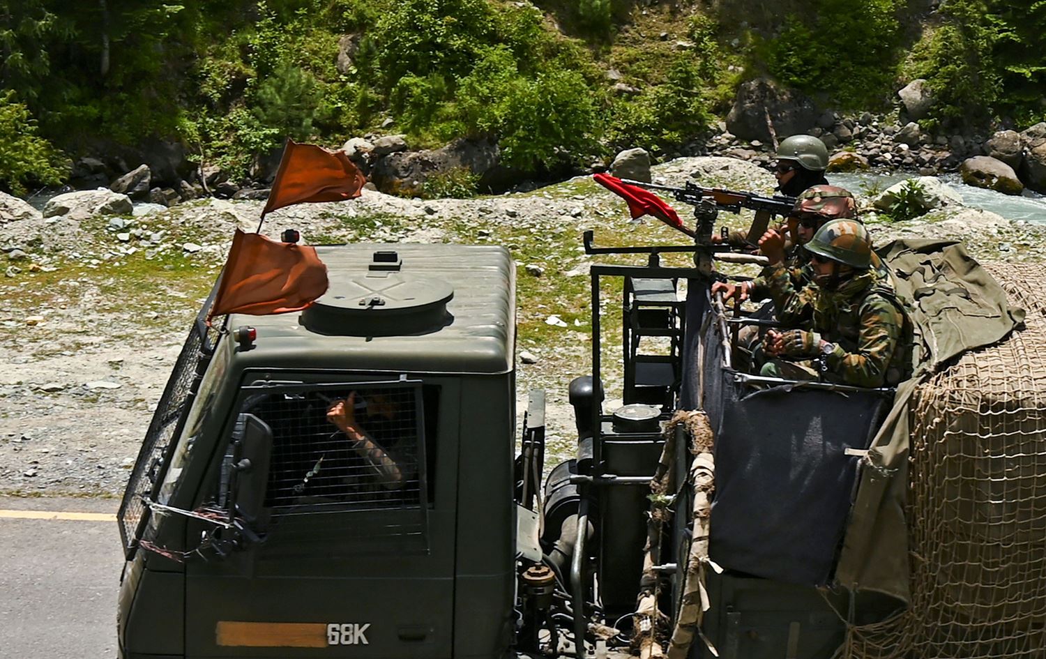 Binh sĩ Ấn Độ tuần tra tại khu vực biên giới với Trung Quốc ngày 24/6/2020.