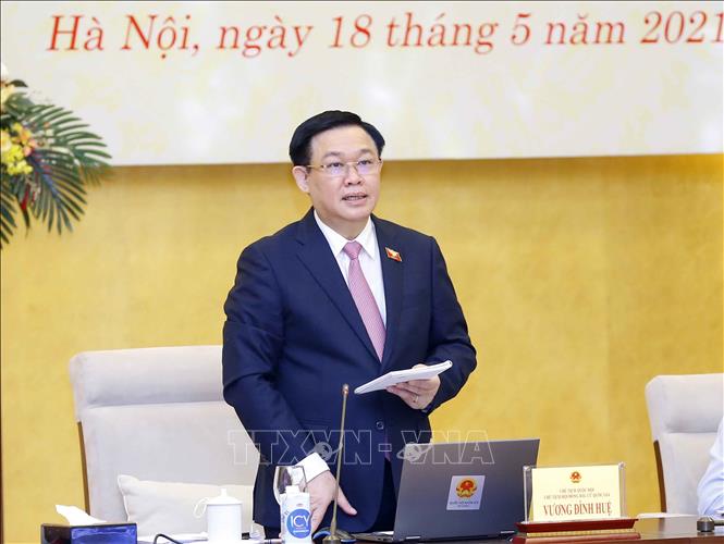 Chủ tịch Quốc hội Vương Đình Huệ phát biểu khai mạc Hội nghị. Ảnh: Doãn Tấn/TTXVN