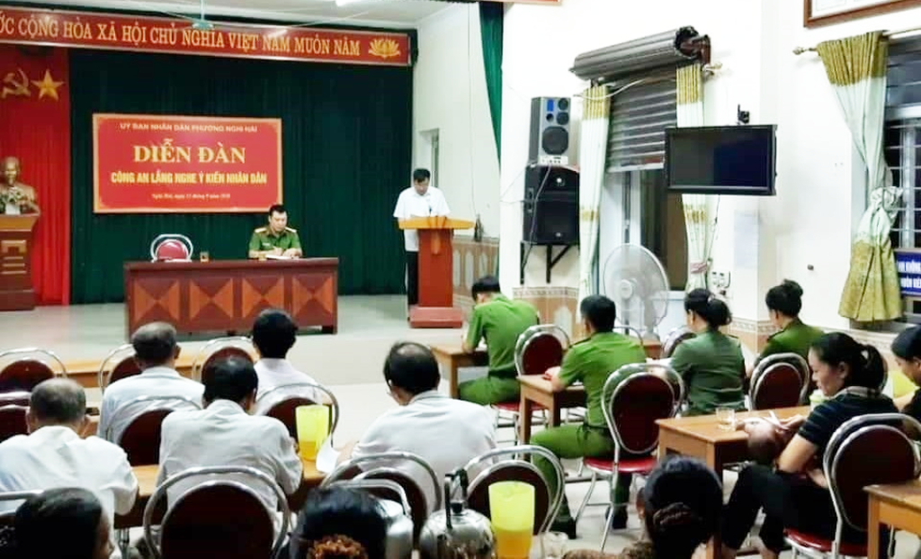 Công an thị xã Cửa Lò tổ chức diễn đàn Công an lắng nghe ý kiến Nhân dân