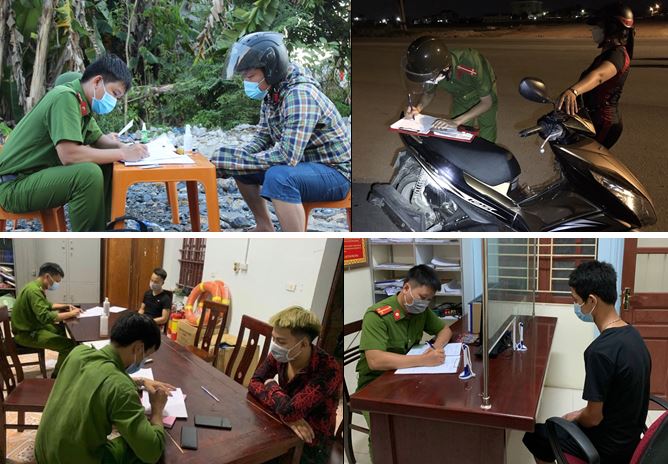Công an các đơn vị, địa phương xử lí nhiều trường hợp vi phạm quy định về phòng, chống dịch Covid-19