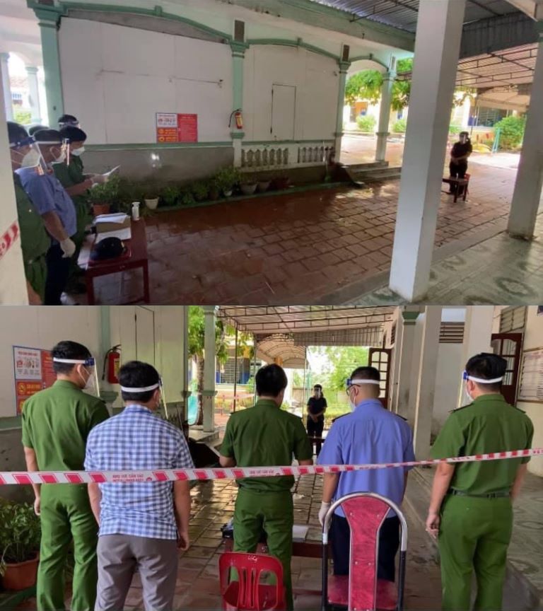 Cơ quan chức năng tống đạt quyết định khởi tố bà H.