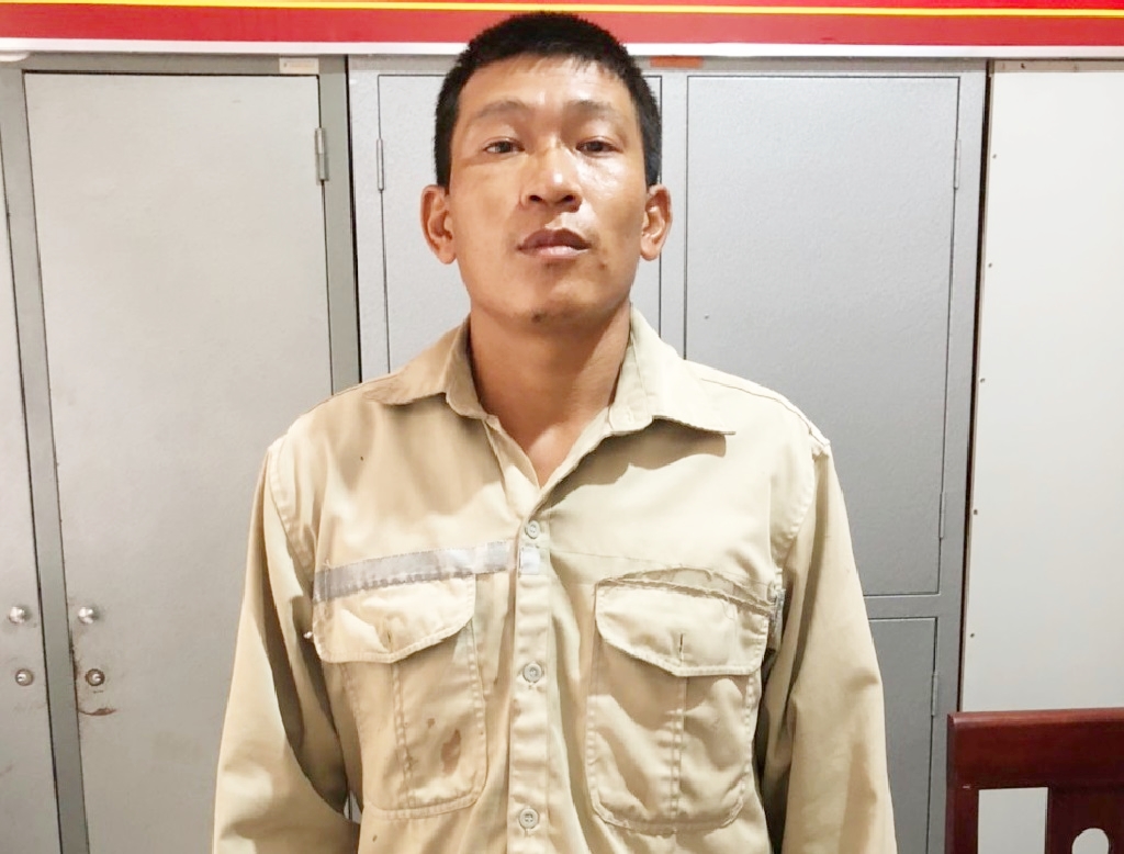 Đối tượng Trịnh Dương Tiệp tại cơ quan Công an