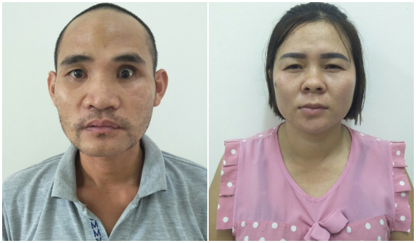 Đối tượng Thái Bình Chinh và đối tượng Lưu Thị Thuỷ (vợ của Chinh)
