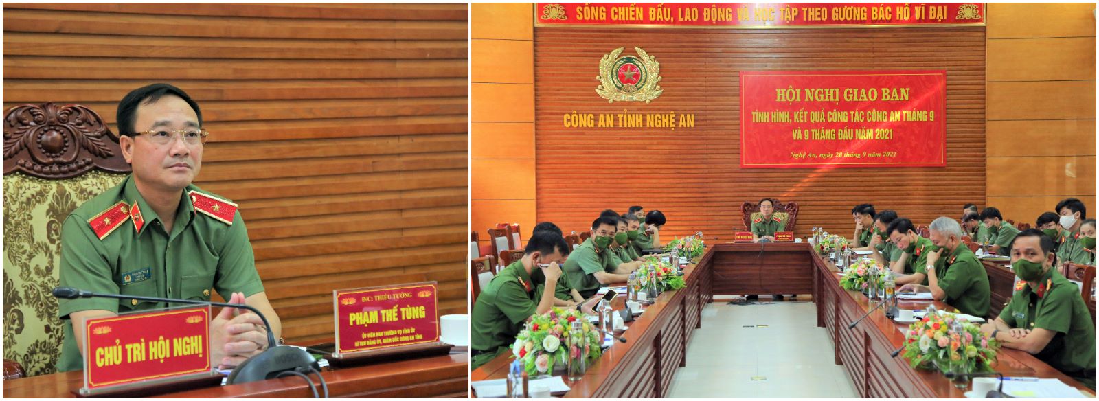 Tại điểm cầu Công an Nghệ An 