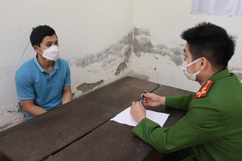 Đối tượng Nguyễn Đức Thi tại cơ quan điều tra