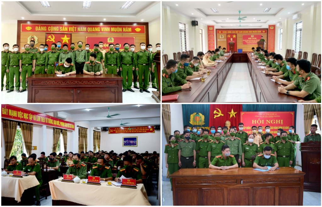 Công an các đơn vị, địa phương tổ chức tập huấn công tác cải cách hành chính và ký cam kết thực hiện nhiệm vụ cải cách hành chính năm 2022