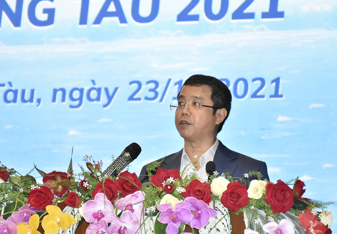 Ông Nguyễn Lê Phúc, Phó Tổng Cục trưởng Tổng cục Du lịch đánh giá cao sáng kiến tổ chức Hội chợ Du lịch trực tuyến của Bà Rịa-Vũng Tàu.
