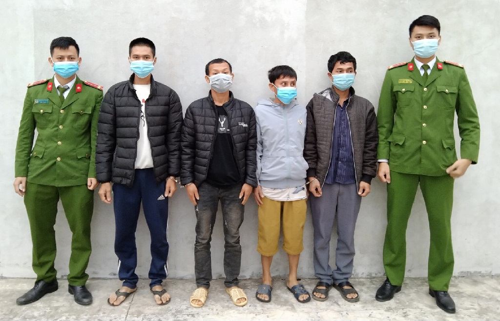 Các đối tượng bị bắt giữ tại Cơ quan điều tra