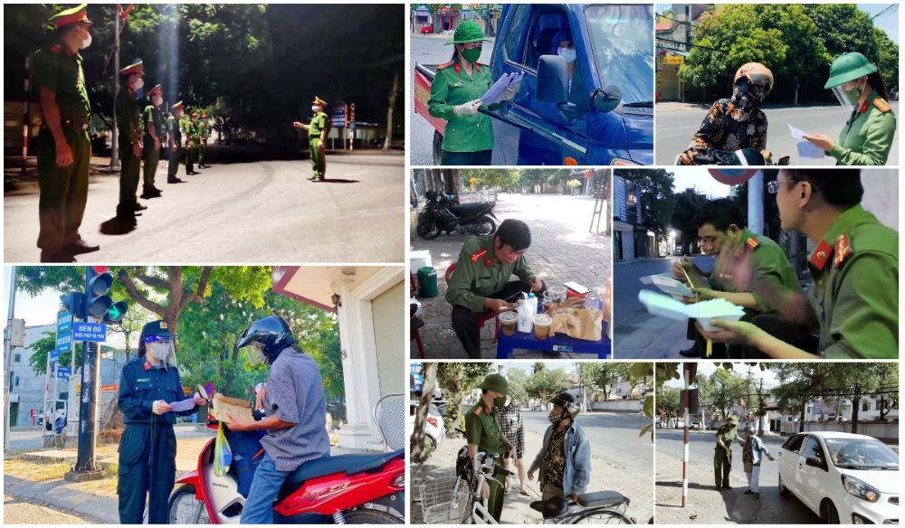 Hình ảnh cán bộ, chiến sĩ Công an kiên trì bám chốt kiểm dịch đã để lại niềm xúc động sâu sắc trong lòng người dân xứ Nghệ.