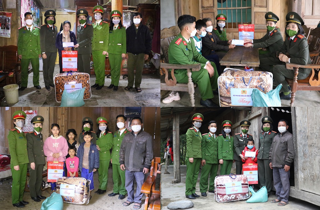 Tại xã Xã Lượng, Đoàn công tác đã đến tận nhà sẻ chia, trao quà tặng những hoàn cảnh khó khăn