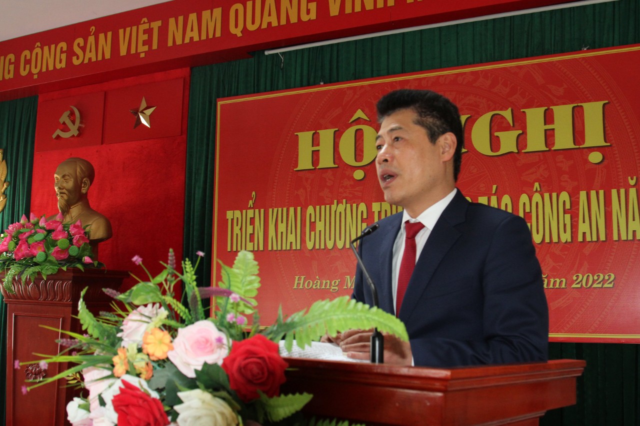 Đồng chí Lê Trường Giang, Bí thư Thị ủy Hoàng Mai phát biểu chỉ đạo