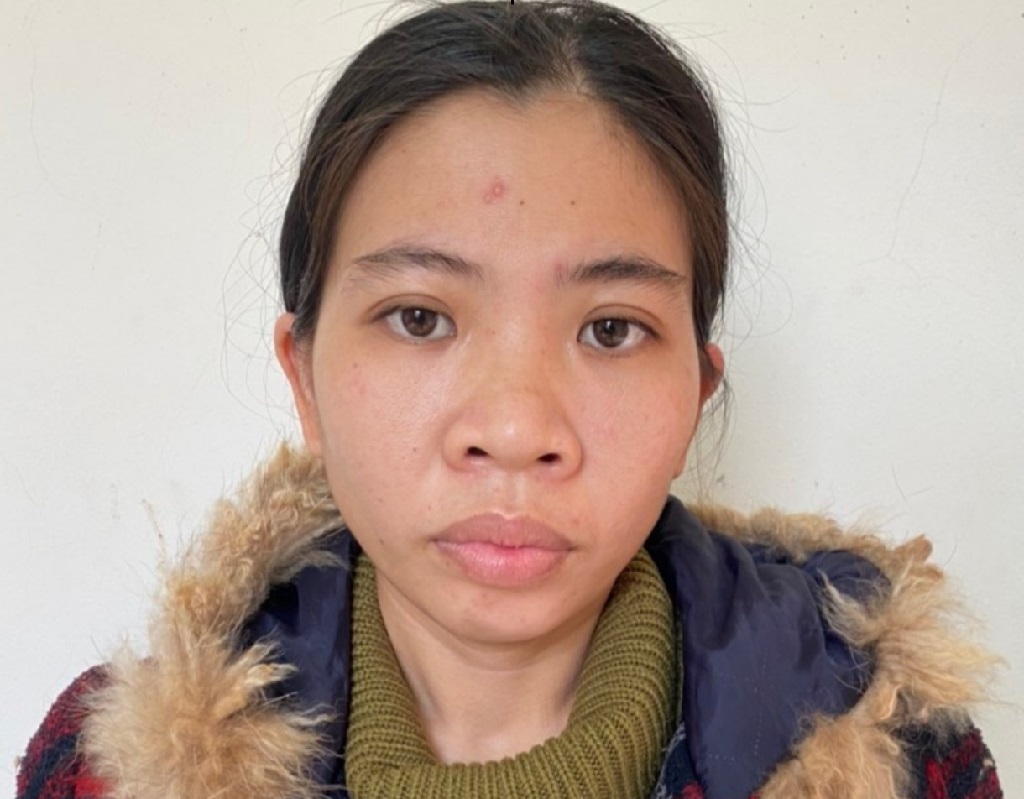 Đối tượng Nguyễn Thị Thảo tại cơ quan Công an 