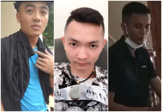(Từ trái qua phải) các đối tượng Lê Anh Lực, Nguyễn Quang Tuyến và Nguyễn Lâm Vận