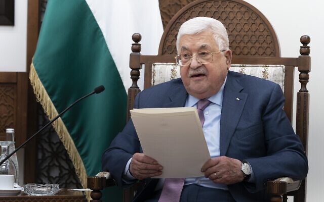 Tổng thống Palestine Mahmoud Abbas phát biểu tại Ramallah, Khu Bờ Tây.