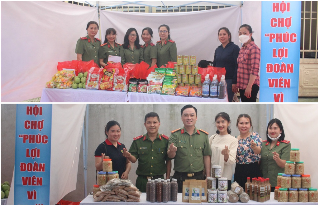 Các gian hàng quy tụ nhiều sản phẩm đặc trưng vùng miền - những nhu yếu phẩm cần thiết