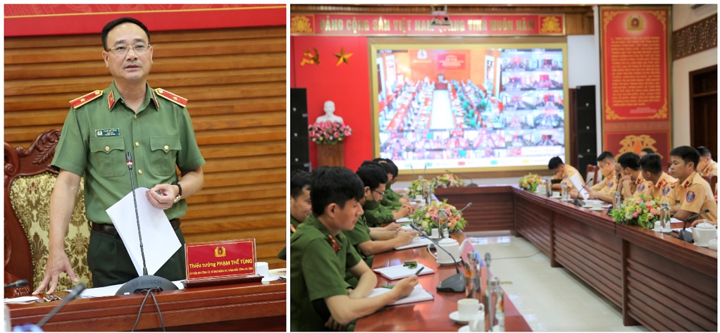 Đồng chí Thiếu tướng Phạm Thế Tùng, Giám đốc Công an tỉnh chỉ đạo triển khai có hiệu quả công tác đăng ký xe ở cơ sở