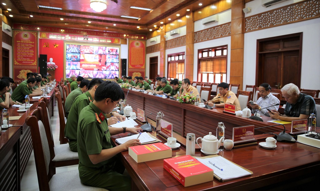 Toàn cảnh Hội thảo tại điểm cầu Công an tỉnh Nghệ An  -	ảnh: Đình Hưng