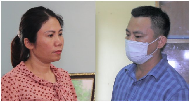 Bị can Bùi Thị Lường và Trần Hữu Đạt