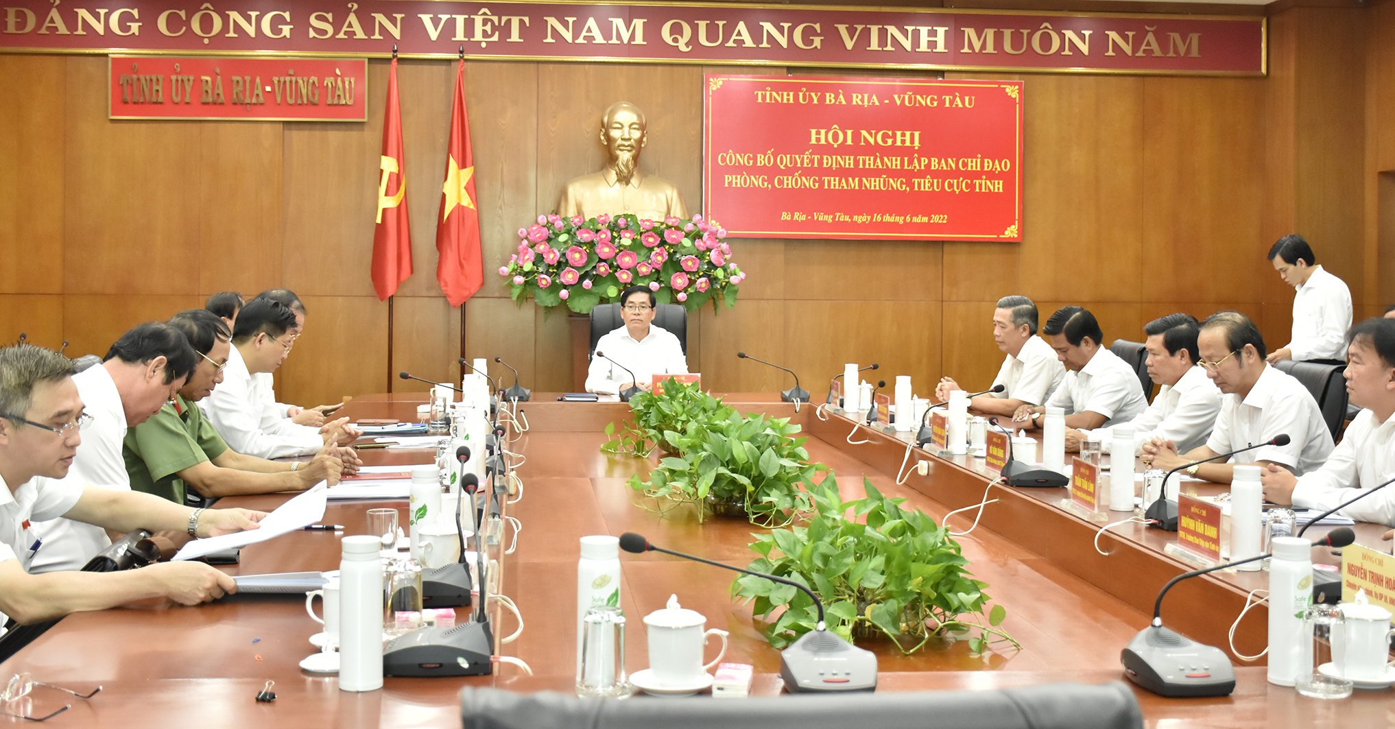 Hội nghị công bố quyết định thành lập BCĐ Phòng, chống tham nhũng, tiêu cực tỉnh Bà Rịa-Vũng Tàu.