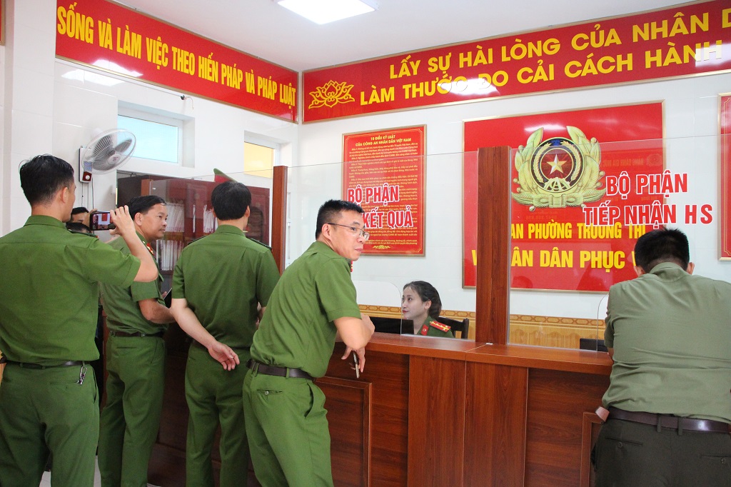 Tại Công an phường Trường Thi, thành phố Vinh