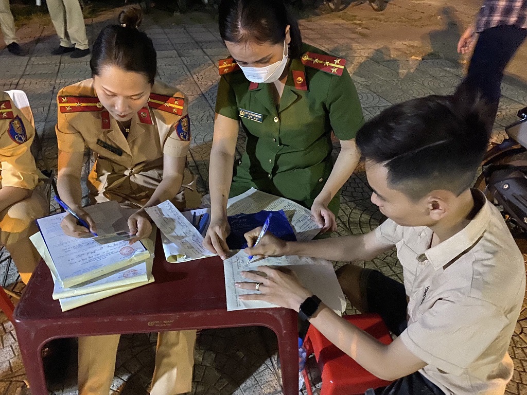 Số trường hợp vi phạm bị lập biên bản, xử lý