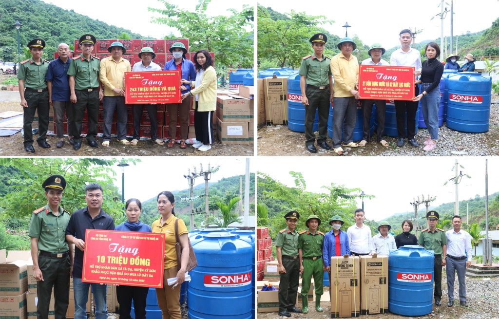 Đoàn đã trao nhiều phần quà với tổng giá trị 350 triệu đồng