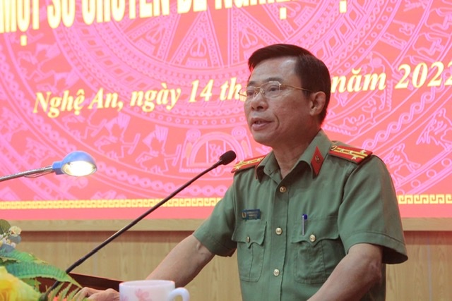 Lãnh đạo Phòng An ninh chính trị nội bộ, Công an Nghệ An quán triệt một số vấn đề liên quan đến công tác bảo vệ ANQG