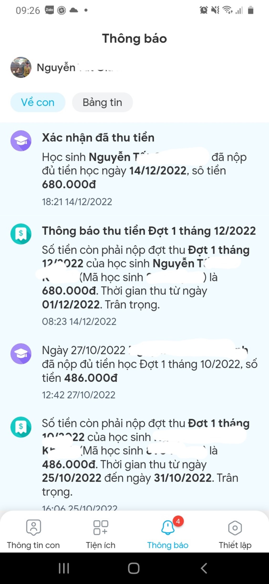 Thanh toán không qua tiền mặt - nhiều tiện ích cho cả nhà trường và phụ huynh học sinh bởi tính thuận tiện, minh bạch, công khai