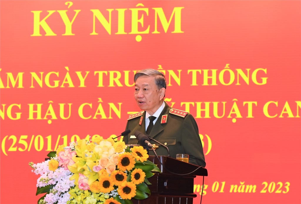 Bộ trưởng Tô Lâm phát biểu đáp từ.