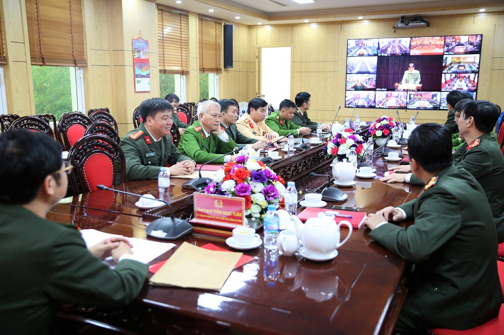 Toàn cảnh buổi Tọa đàm tại điểm cầu Công an Nghệ An