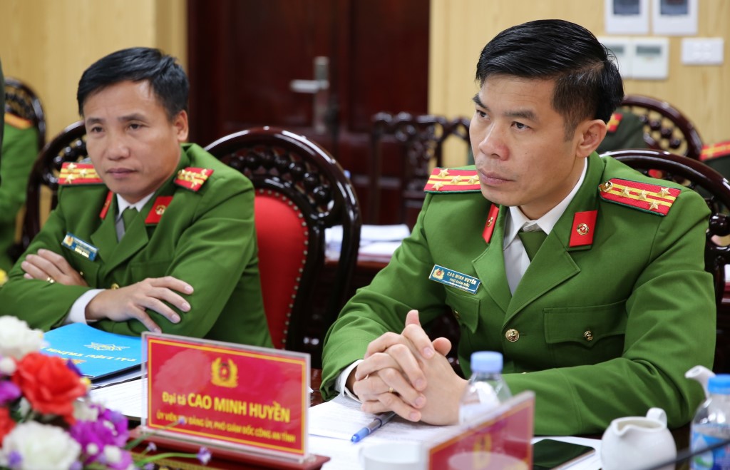Các đồng chí Phó Giám đốc Công an tỉnh dự Hội nghị