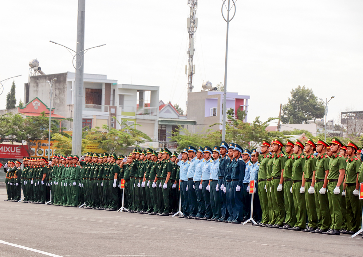 Các lực lượng tham dự Lễ diễu hành.