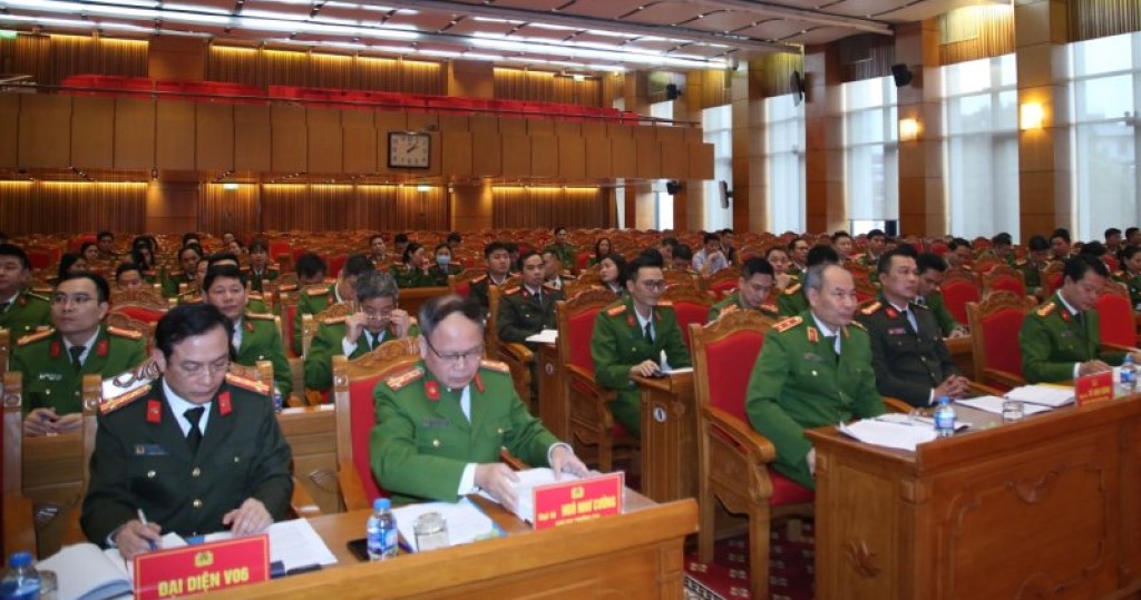 Đại biểu dự Hội nghị tại điểm cầu Bộ Công an